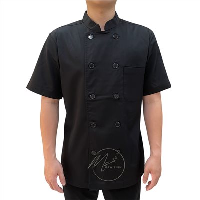 黑色雙排釦廚師服