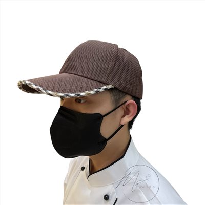 咖啡+格紋滾邊